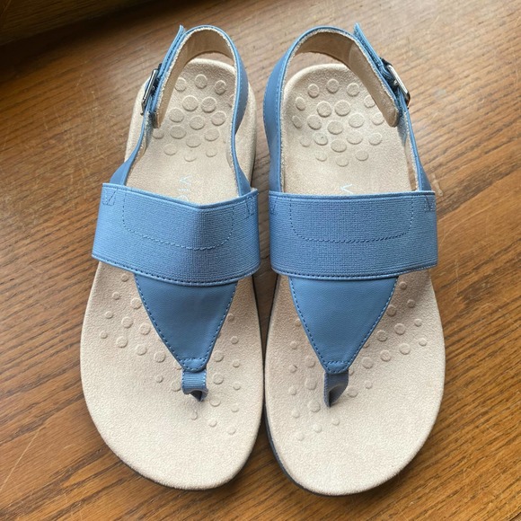NIB Vionic Rest Danita Adjustable T-Strap Sandals In Sky Sz 6.5 - Picture 12 of 13